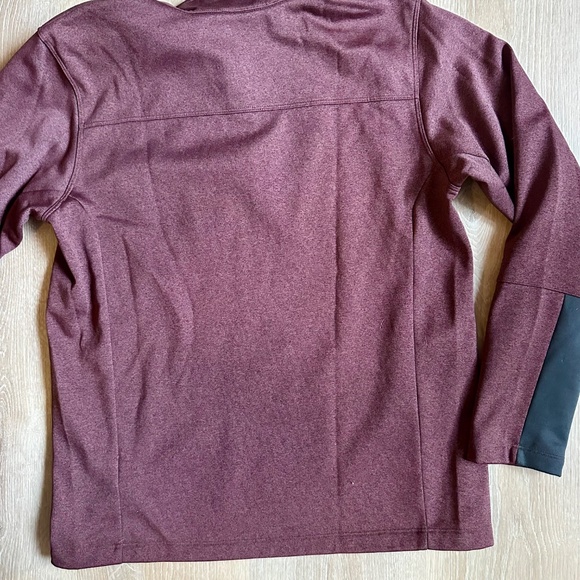 The North Face Mens1/2 Zip Pullover Fleece Lined Maroon Large - Picture 3 of 4